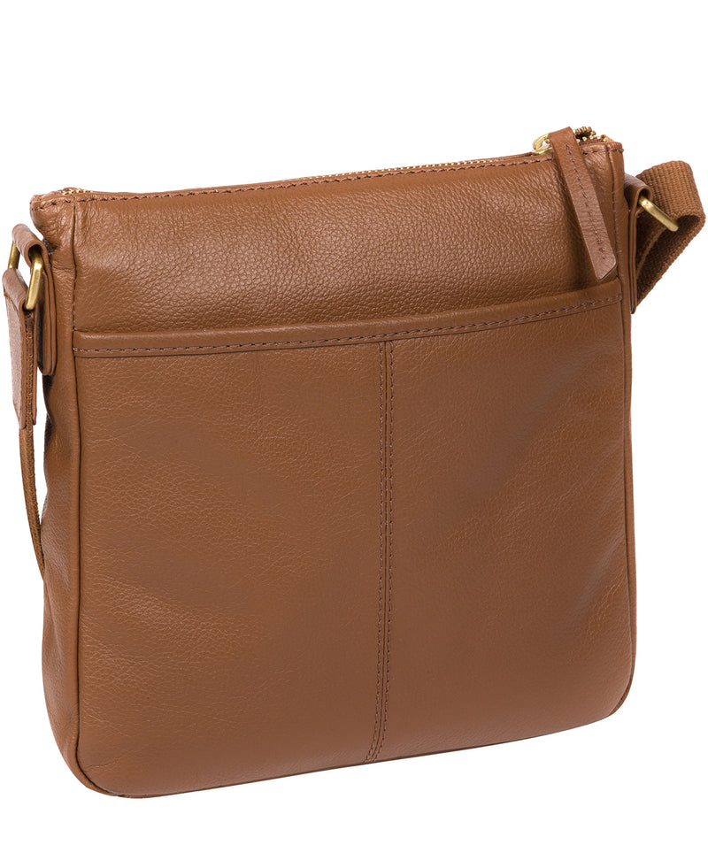 'Mayfield' Tan Leather Cross Body Bag image 3