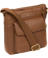 'Mayfield' Tan Leather Cross Body Bag image 5