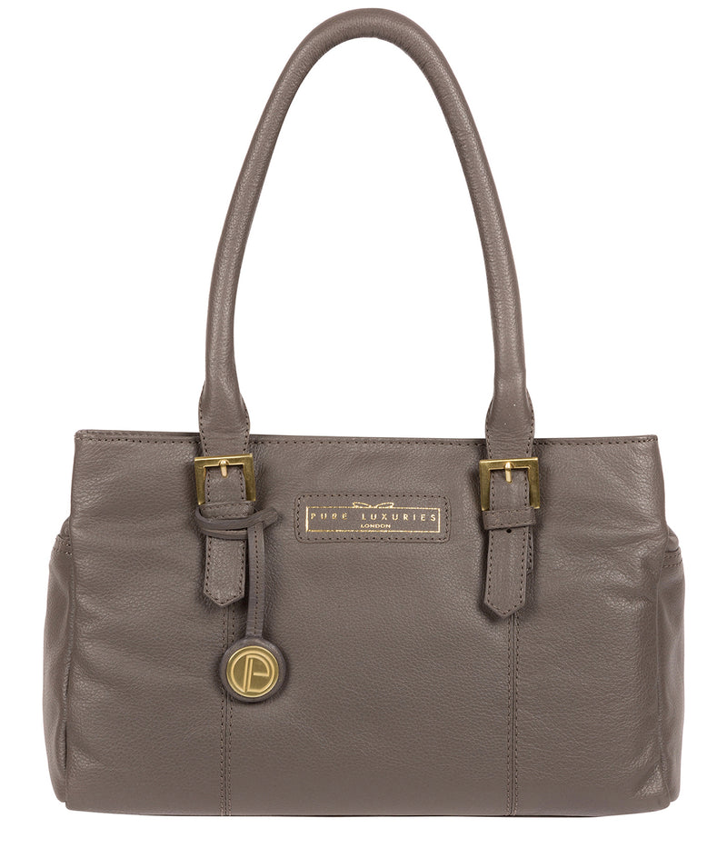 'Avebury' Grey Leather Handbag image 1