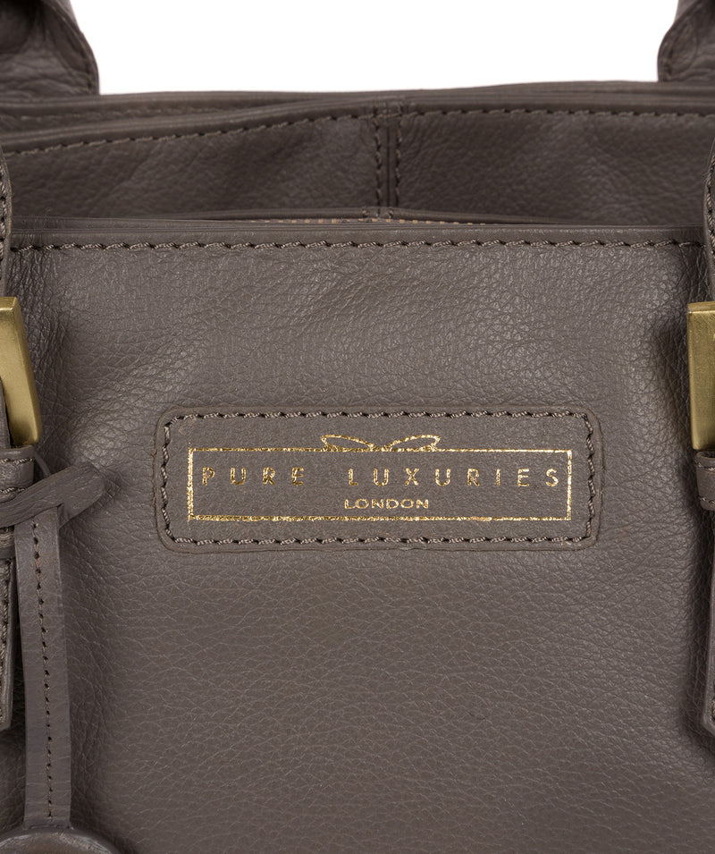 'Avebury' Grey Leather Handbag image 6