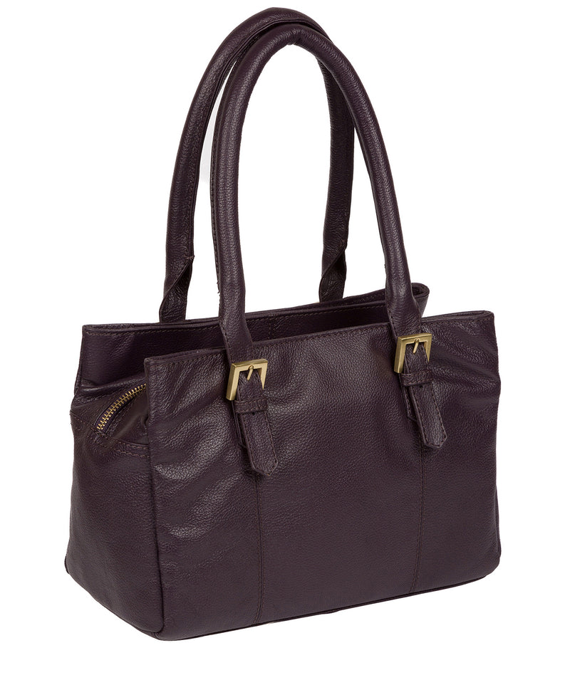'Avebury' Plum Leather Handbag image 3