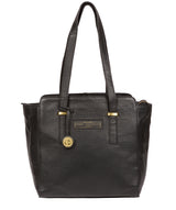 'Bramhall' Black & Gold Leather Handbag Pure Luxuries London