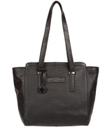'Bramhall' Black & Silver Leather Handbag image 1
