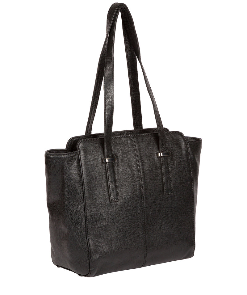 'Bramhall' Black & Silver Leather Handbag image 3