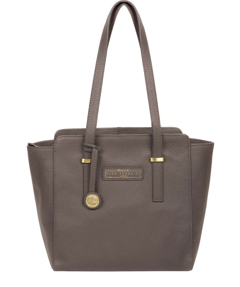 'Bramhall' Grey Leather Handbag image 1