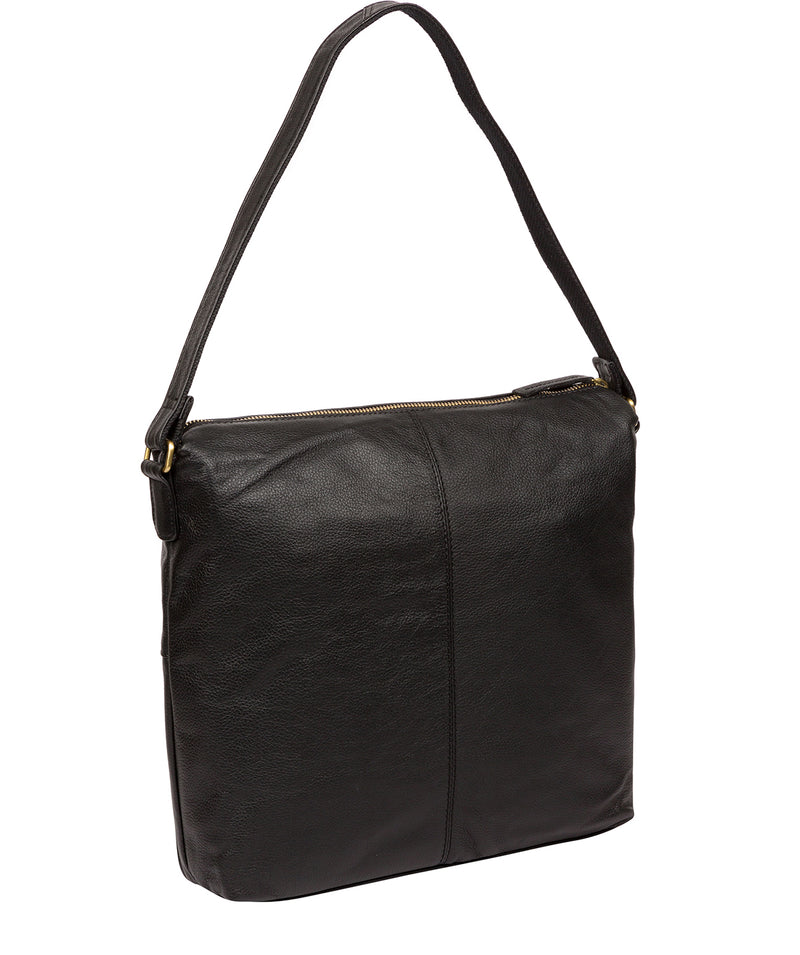 'Tadley' Black & Gold Leather Shoulder Bag image 3