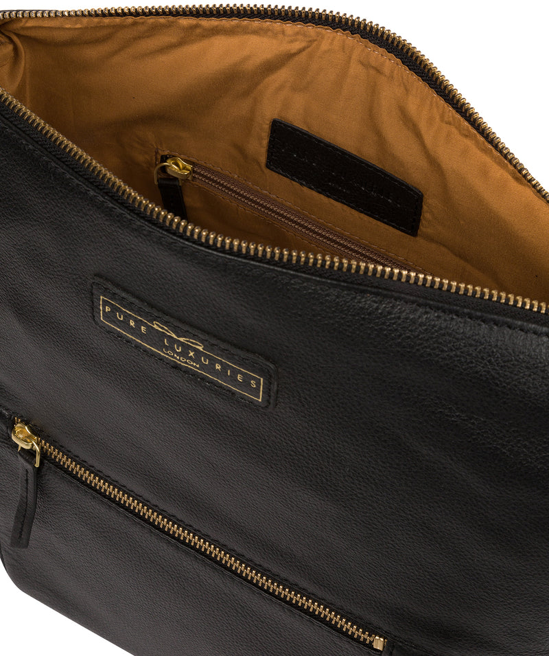 'Tadley' Black & Gold Leather Shoulder Bag image 4