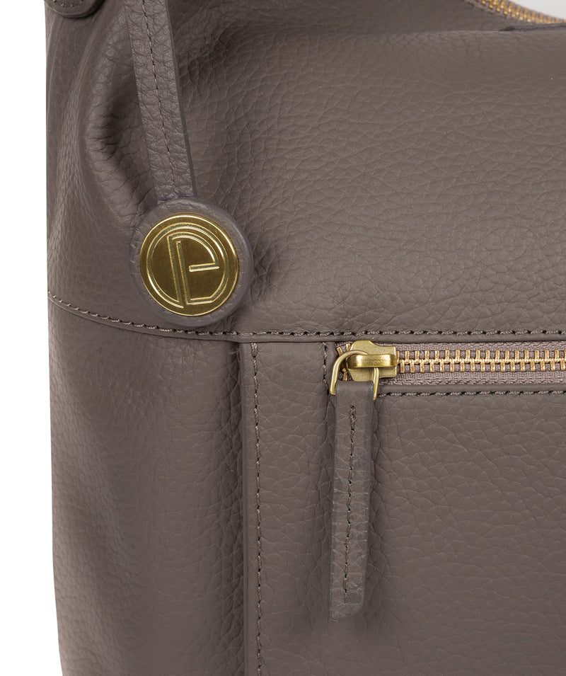 'Tadley' Grey Leather Shoulder Bag image 6