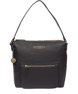 'Tadley' Navy Leather Shoulder Bag Pure Luxuries London
