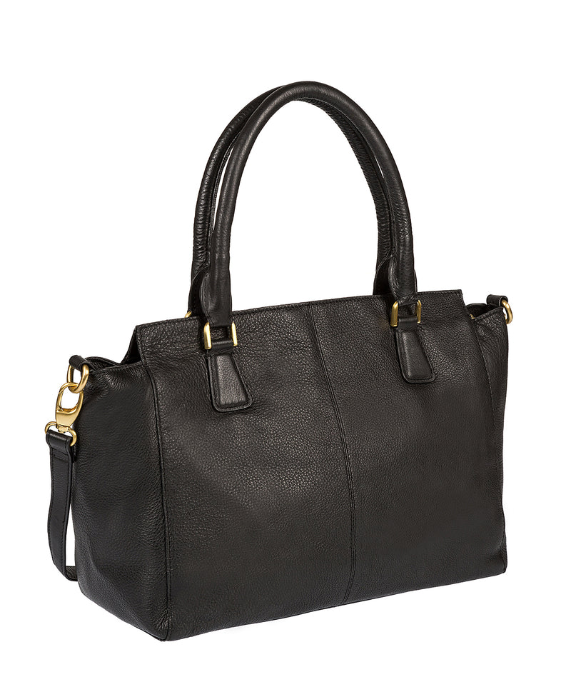 'Jasmine' Black Leather Bag
