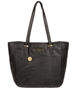 'Spalding' Black & Gold Leather Tote Bag image 1