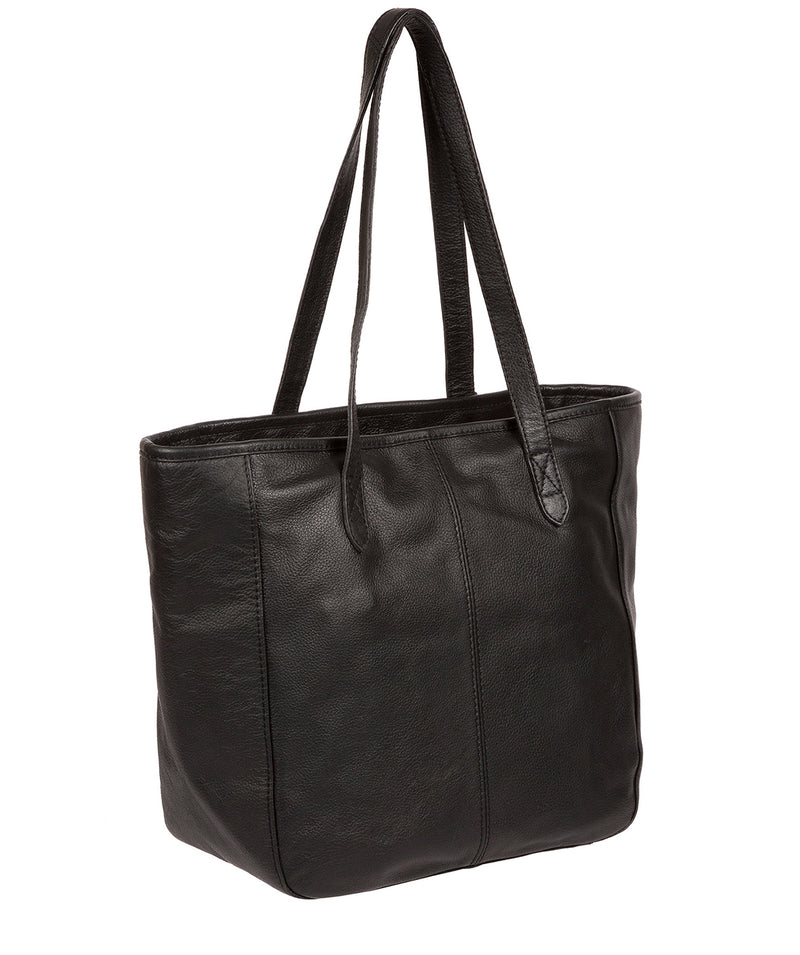 'Spalding' Black & Gold Leather Tote Bag image 3
