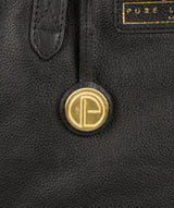 'Spalding' Black & Gold Leather Tote Bag image 5
