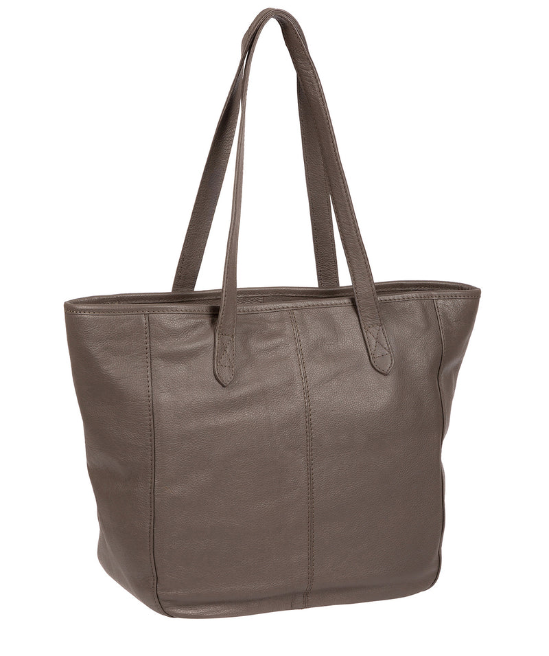 'Spalding' Grey Leather Tote Bag image 3