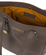 'Spalding' Grey Leather Tote Bag image 4