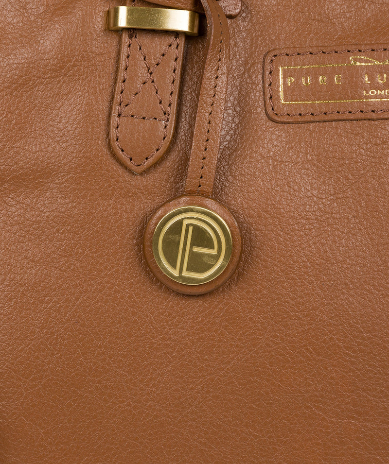 'Spalding' Tan Leather Tote Bag Pure Luxuries London