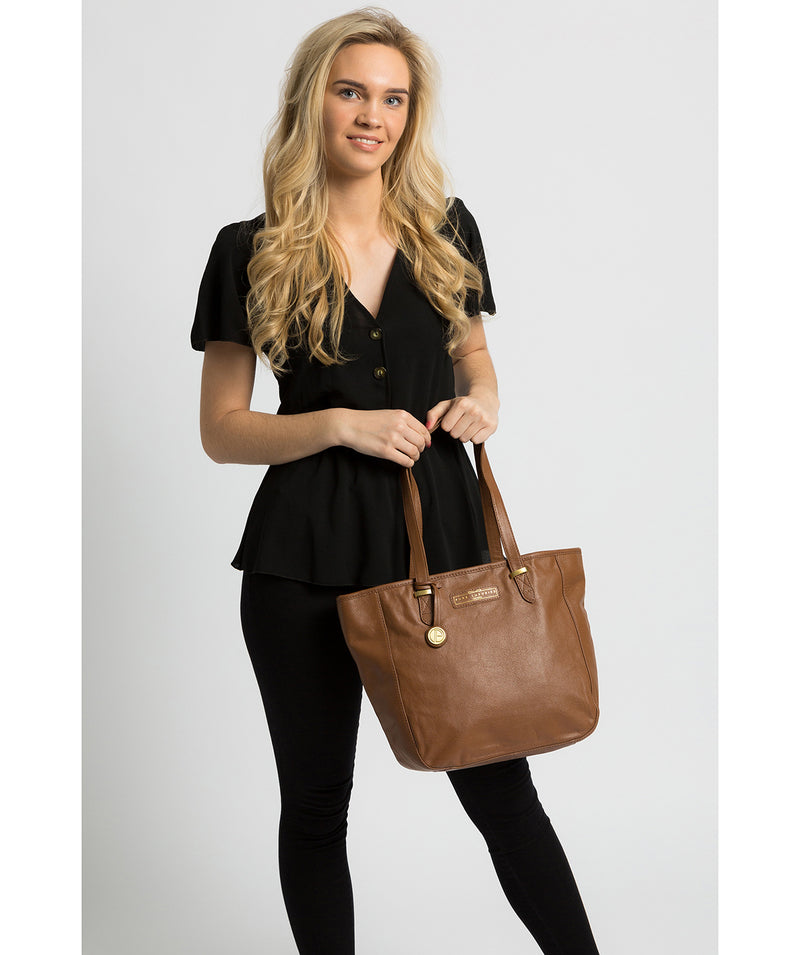 'Spalding' Tan Leather Tote Bag Pure Luxuries London