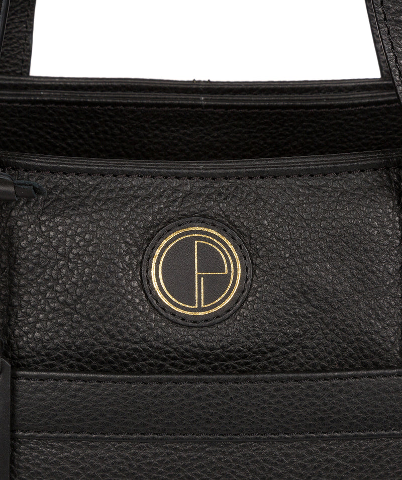 'Henna' Black Leather Handbag image 6