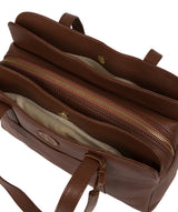 'Henna' Dark Tan Leather Handbag image 5