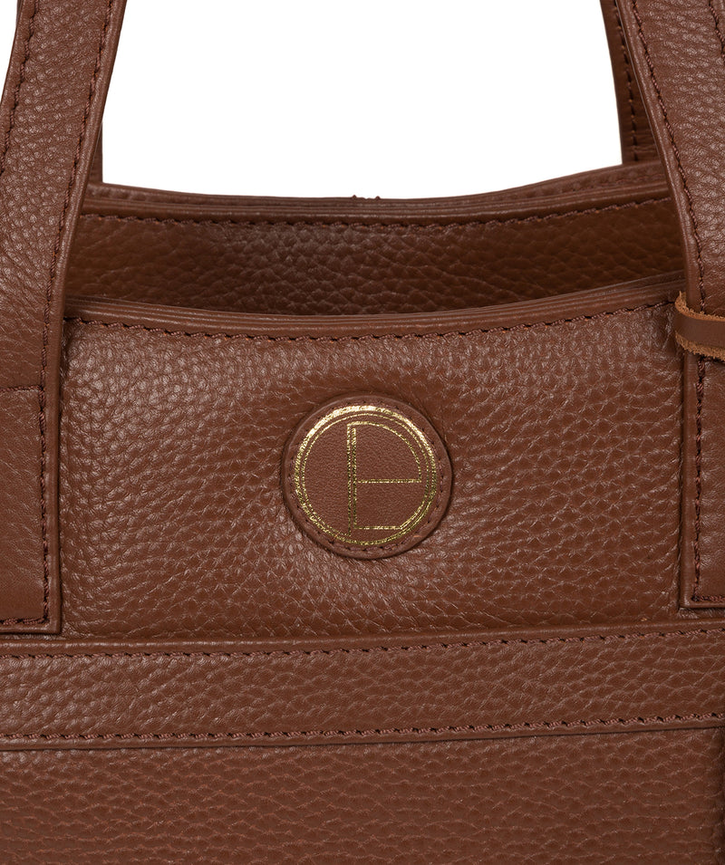 'Henna' Dark Tan Leather Handbag Pure Luxuries London