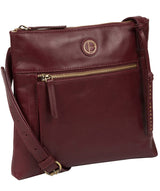 'Valley' Burgundy Leather Cross Body Bag image 5