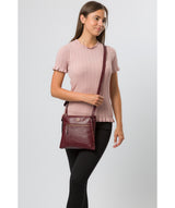 'Valley' Burgundy Leather Cross Body Bag image 2