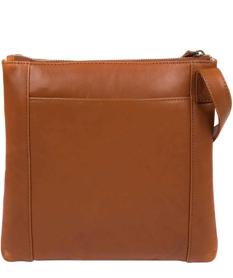 'Valley' Vintage Dark Tan Leather Cross Body Bag Pure Luxuries London