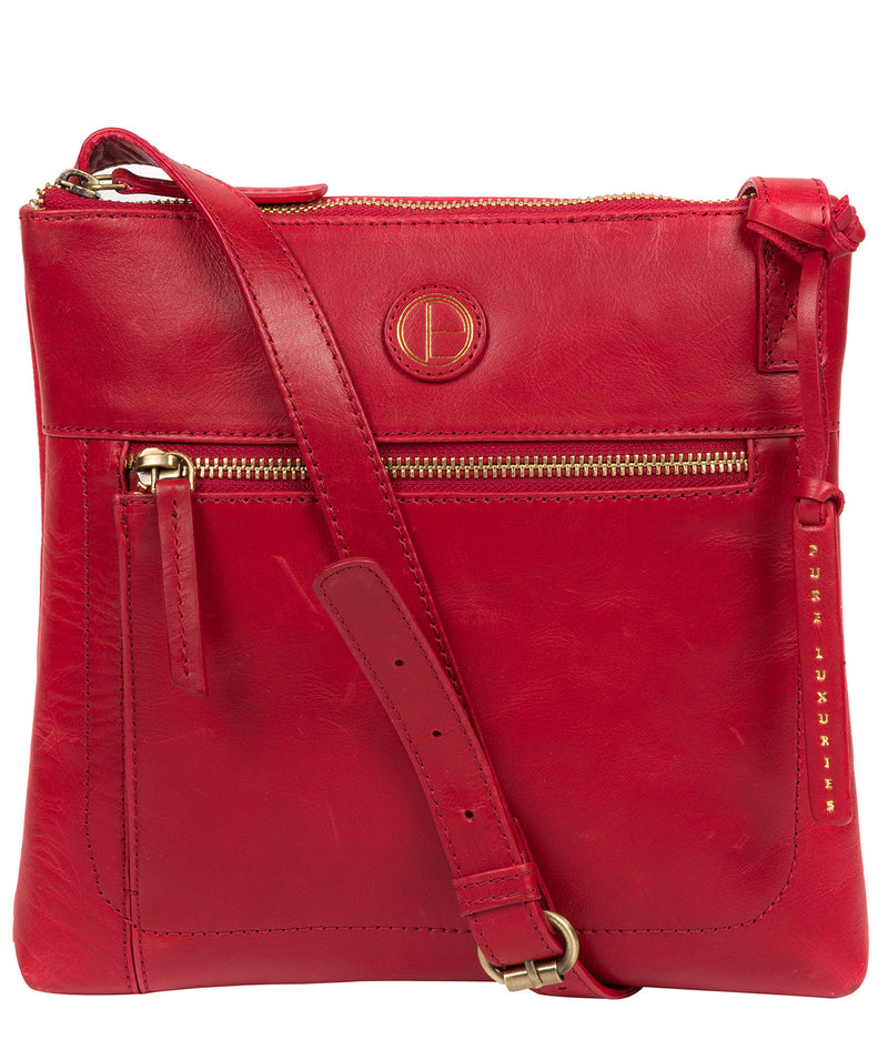 'Valley' Vintage Red Leather Cross Body Bag image 1