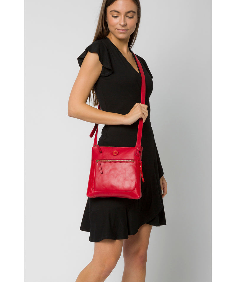 'Valley' Vintage Red Leather Cross Body Bag image 2