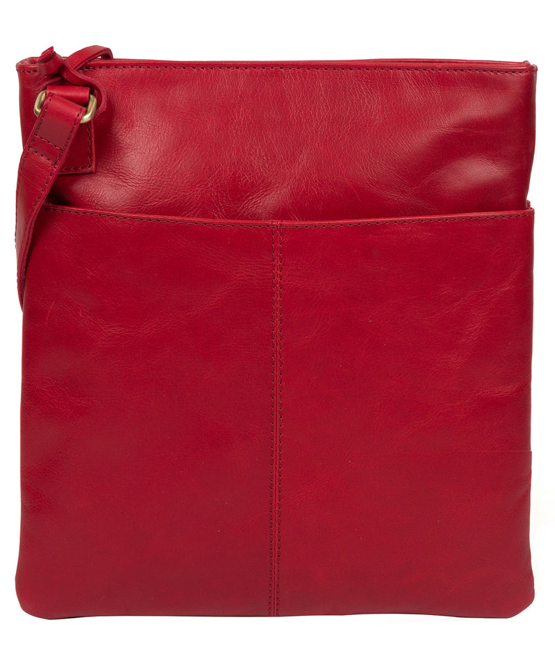 'Foxton' Vintage Red Leather Cross Body Bag image 3
