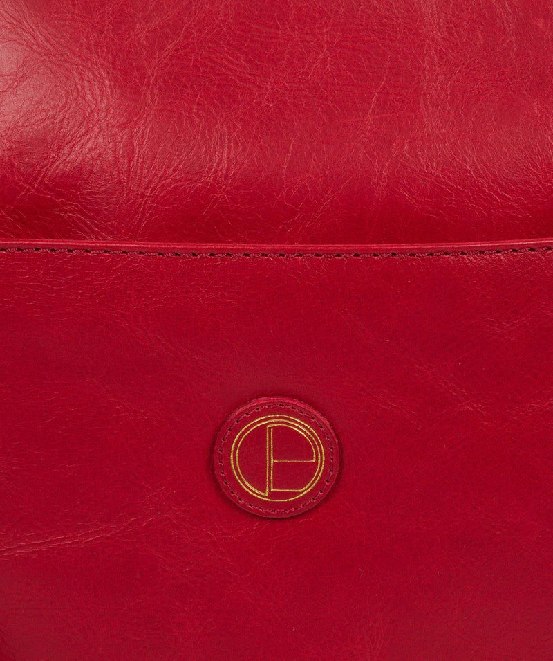 'Foxton' Vintage Red Leather Cross Body Bag image 6