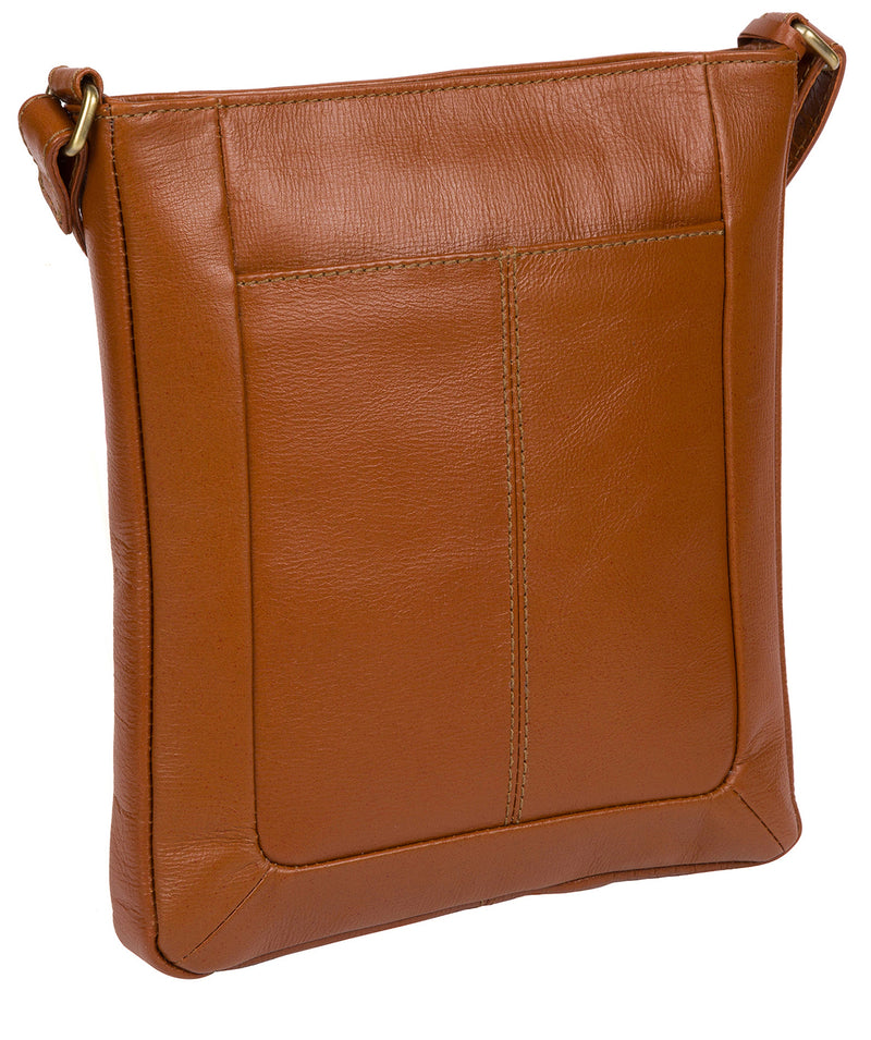 'Bythorn' Vintage Dark Tan Leather Cross Body Bag Pure Luxuries London