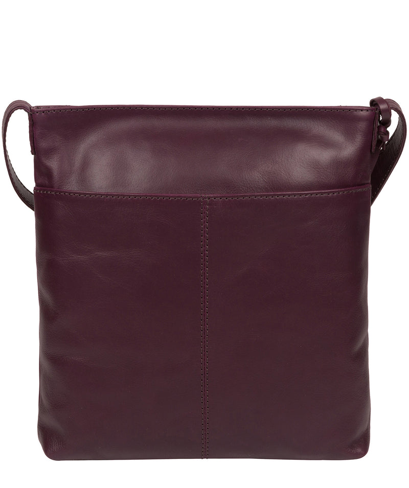 'Plumpton' Blackberry Leather Cross Body Bag