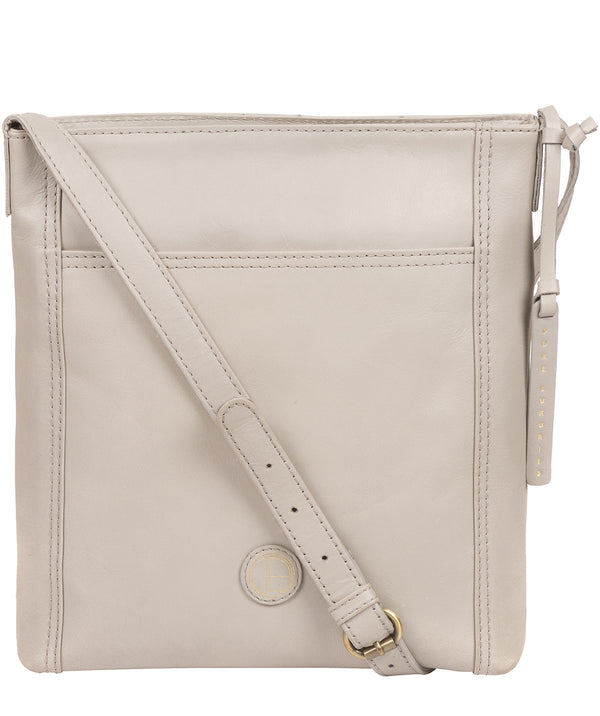 'Plumpton' Dove Grey Leather Cross Body Bag image 1