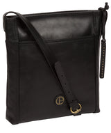'Plumpton' Vintage Black Leather Cross Body Bag image 5