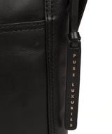 'Plumpton' Vintage Black Leather Cross Body Bag image 6