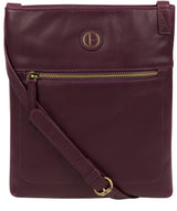 'Knook' Blackberry Leather Cross Body Bag Pure Luxuries London