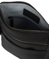 'Bray' Vintage Black Leather Cross Body Bag Pure Luxuries London