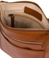 'Bray' Vintage Dark Tan Leather Cross Body Bag Pure Luxuries London
