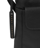 'Lancaster' Vintage Black Leather Cross Body Bag image 6