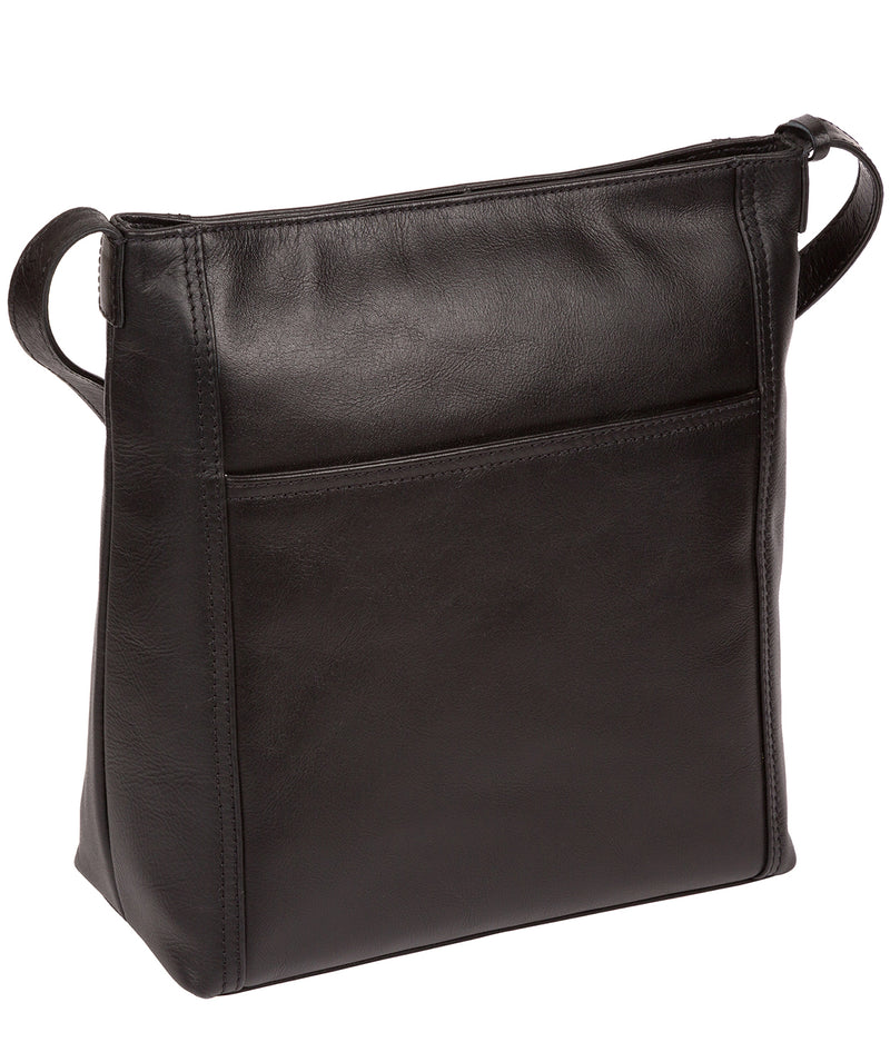 'Hanwell' Vintage Black Leather Shoulder Bag image 3