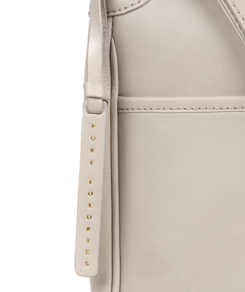 'Clovely' Dove Grey Leather Cross Body Bag