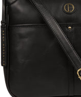 'Clovely' Vintage Black Leather Cross Body Bag image 6