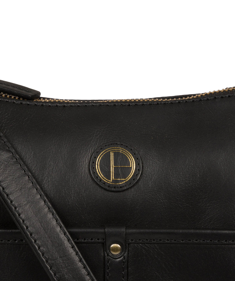 'Clovely' Vintage Black Leather Cross Body Bag image 7