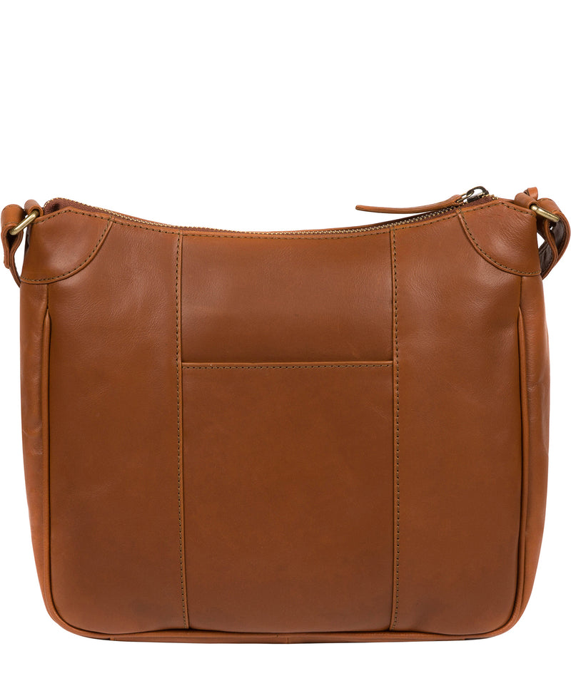 'Clovely' Vintage Dark Tan Leather Cross Body Bag image 3