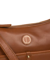 'Clovely' Vintage Dark Tan Leather Cross Body Bag image 7