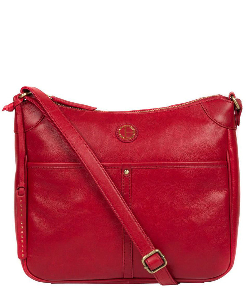 'Clovely' Vintage Red Leather Cross Body Bag