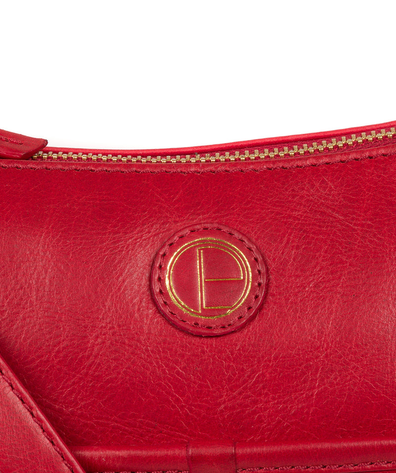'Clovely' Vintage Red Leather Cross Body Bag image 6