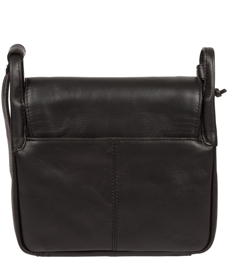 'Houghton' Vintage Black Leather Cross Body Bag Pure Luxuries London