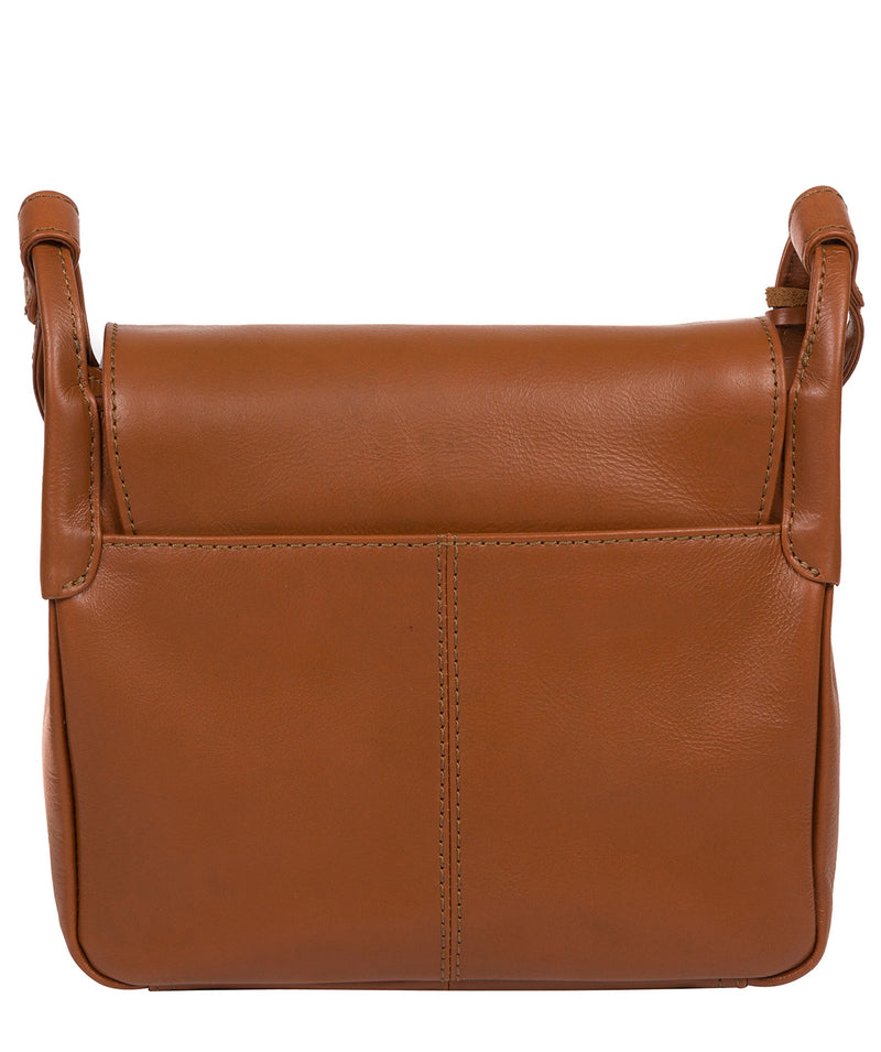 'Houghton' Vintage Dark Tan Leather Cross Body Bag Pure Luxuries London
